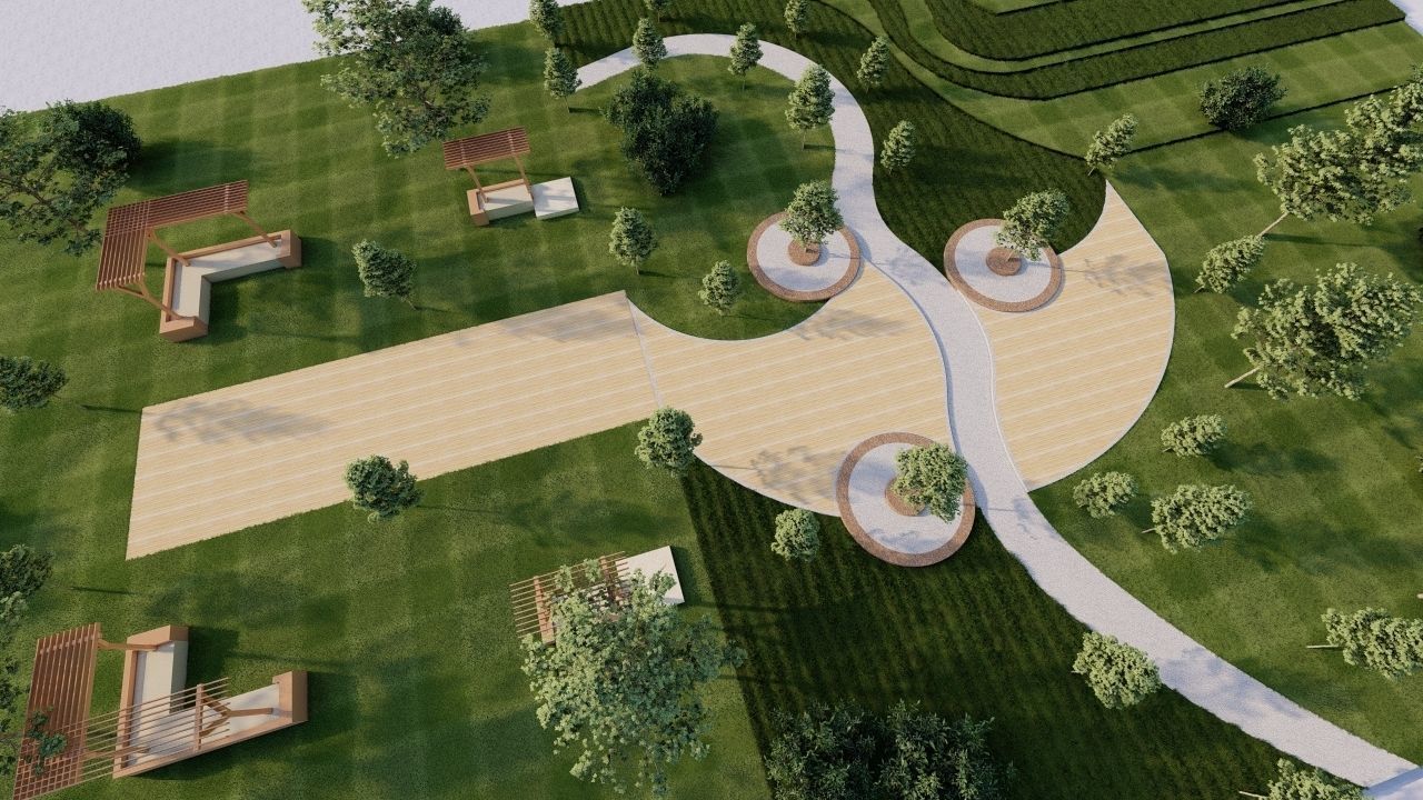 park-public park-Private Park Landscape 3D model_1