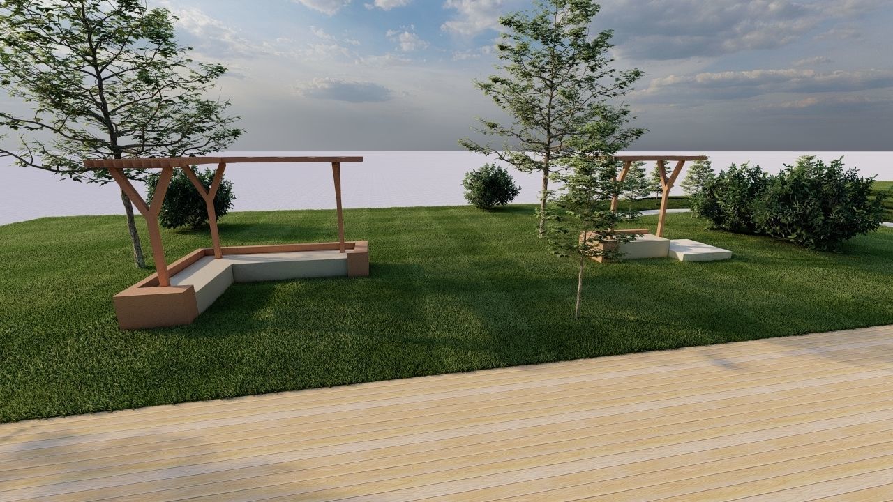 park-public park-Private Park Landscape 3D model_22