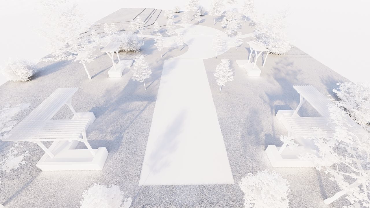 park-public park-Private Park Landscape 3D model_16