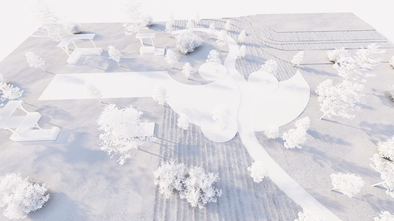 park-public park-Private Park Landscape 3D model_15