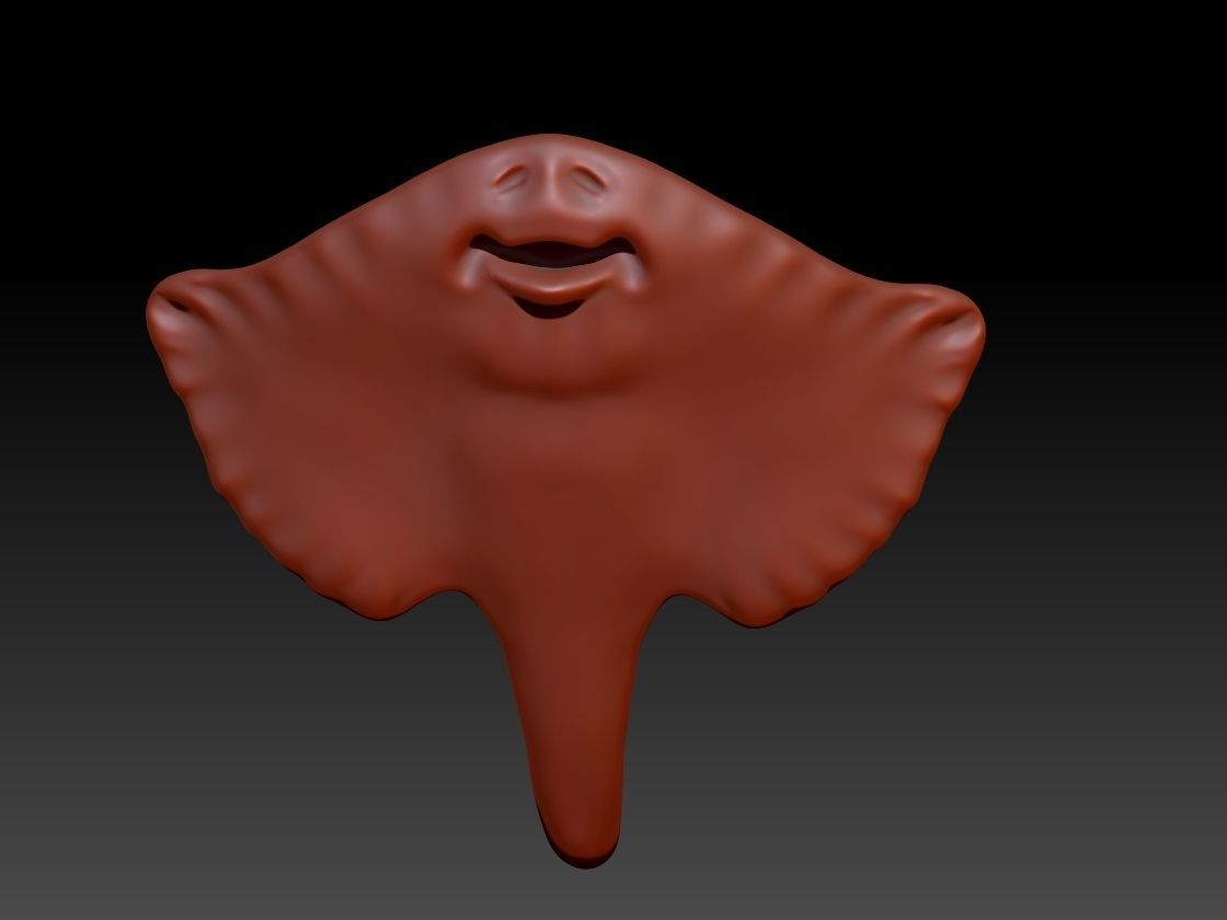 Happy Stingray Pendant Necklace Charm Bracelet Jewelry 3D print model_2