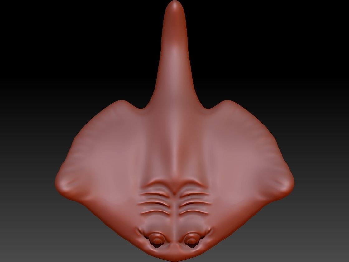 Happy Stingray Pendant Necklace Charm Bracelet Jewelry 3D print model_3