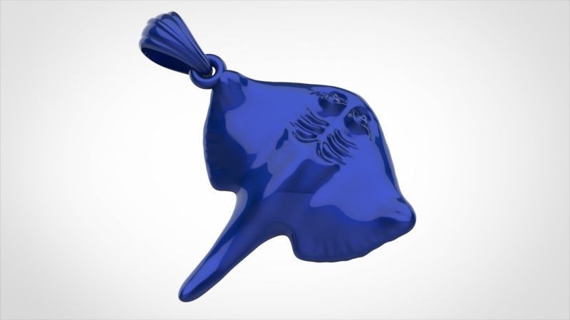 Happy Stingray Pendant Necklace Charm Bracelet Jewelry 3D print model_12