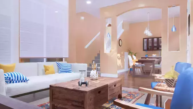 Living and Dining Room - Vintage