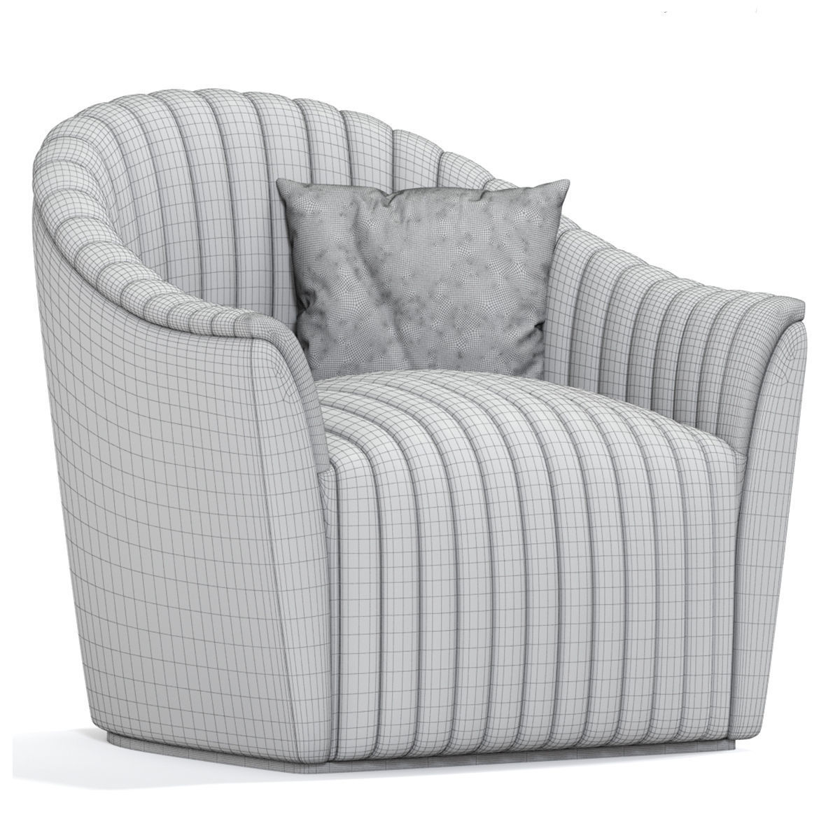 Interlude Home Channel Swivel Chair 3D model_1
