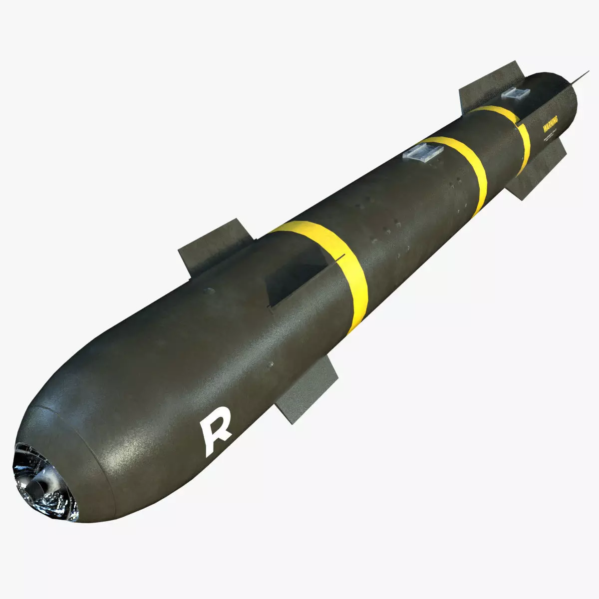 Hellfire II Missile Low-poly 3D model_0