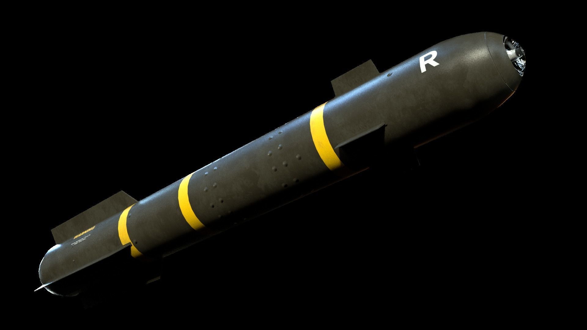 Hellfire II Missile Low-poly 3D model_6
