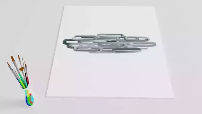 ART paint brush holder vase