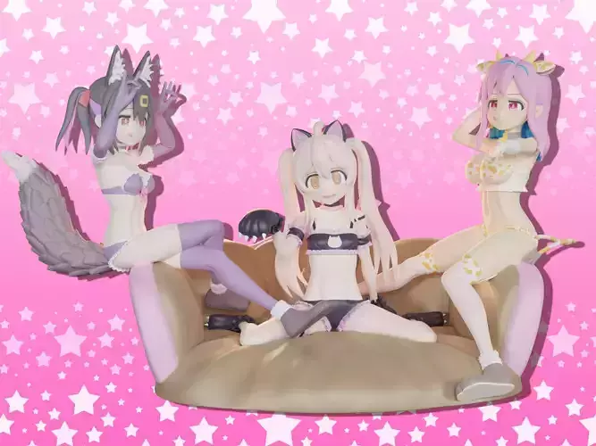 Onimai girls 3D Model Collection