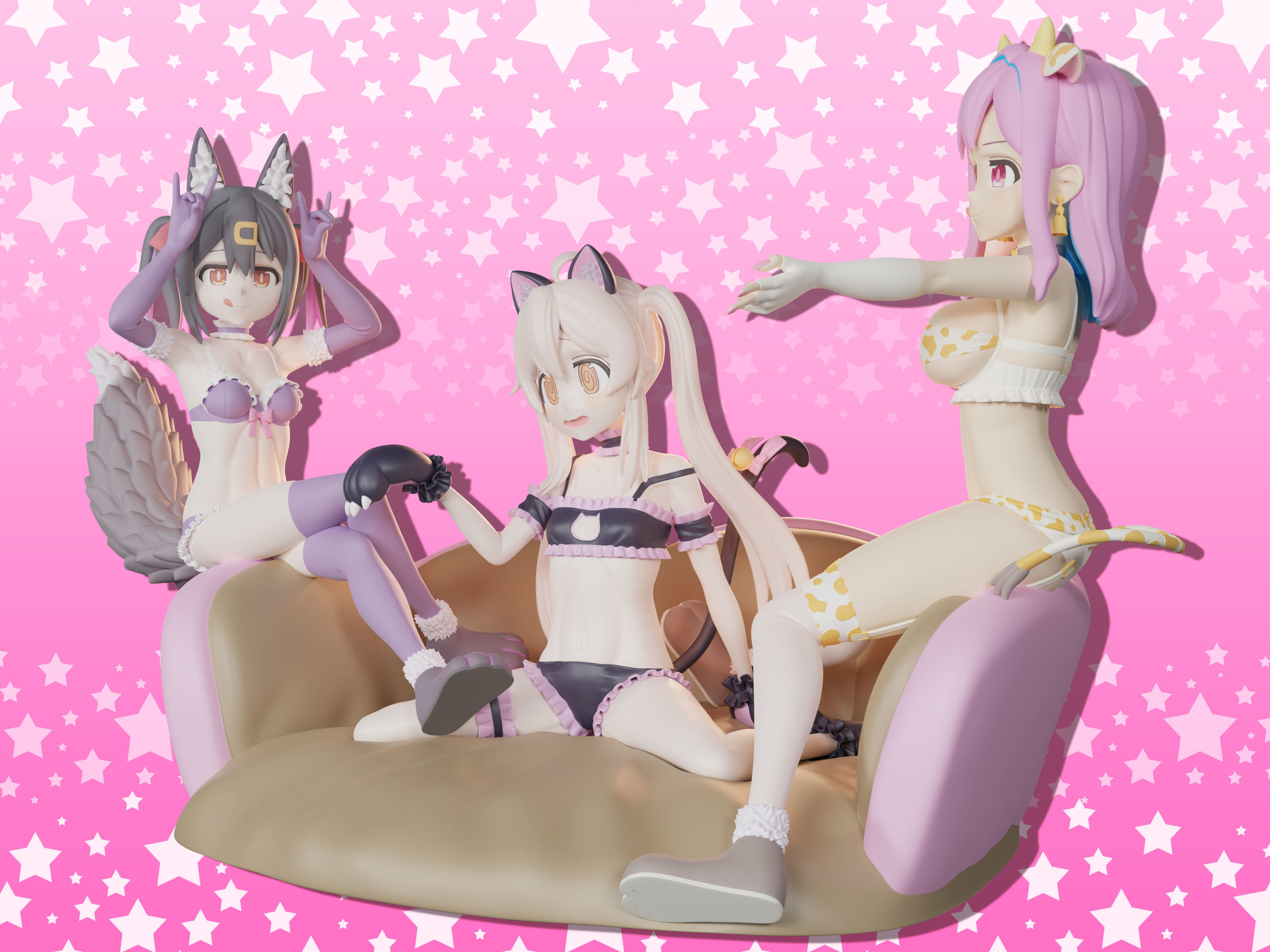 Onimai girls 3D Model Collection_5