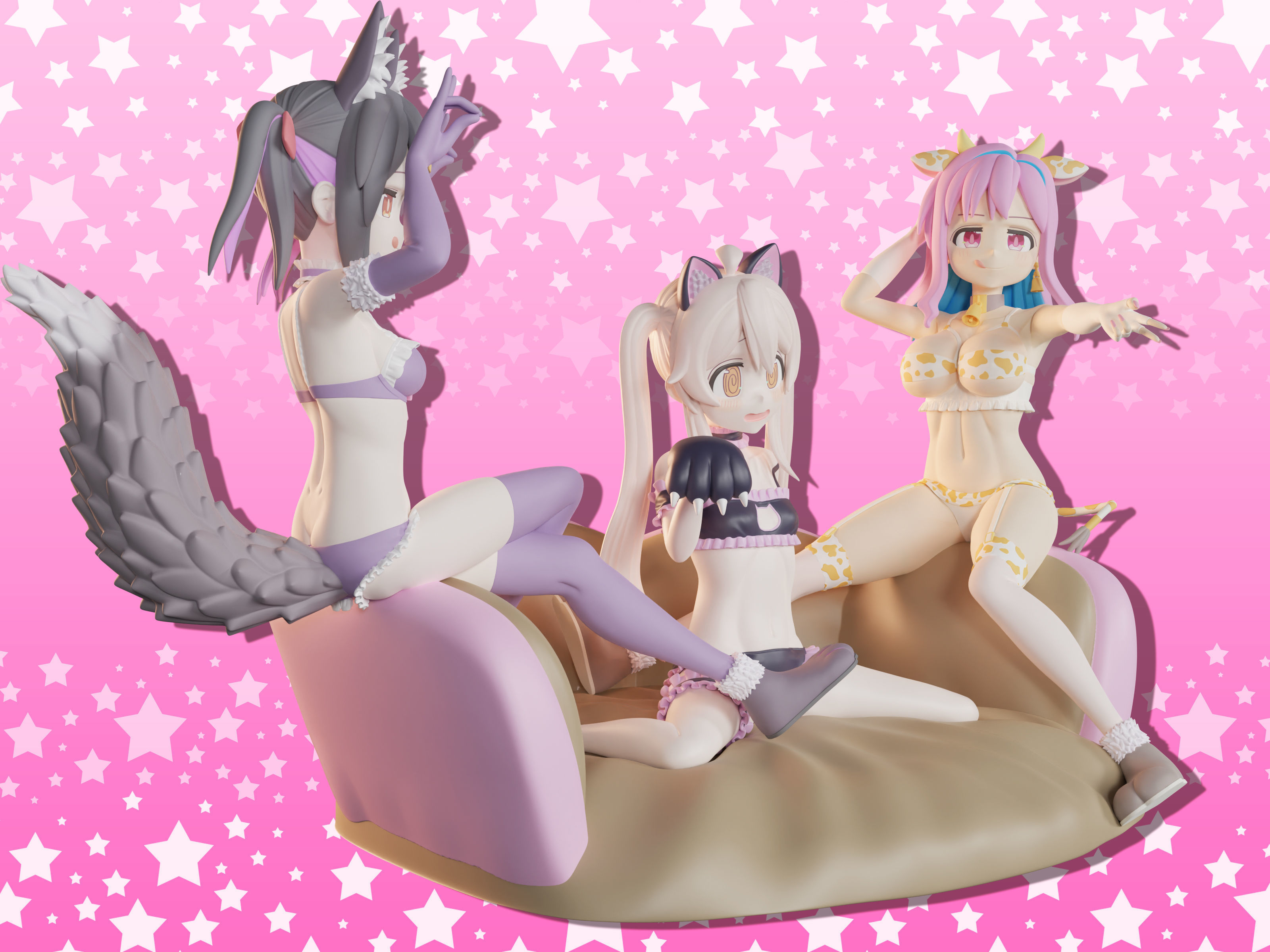 Onimai girls 3D Model Collection_6