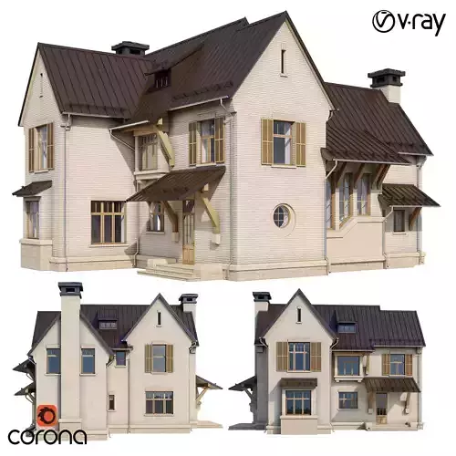 Gothic house v2 with Blender file