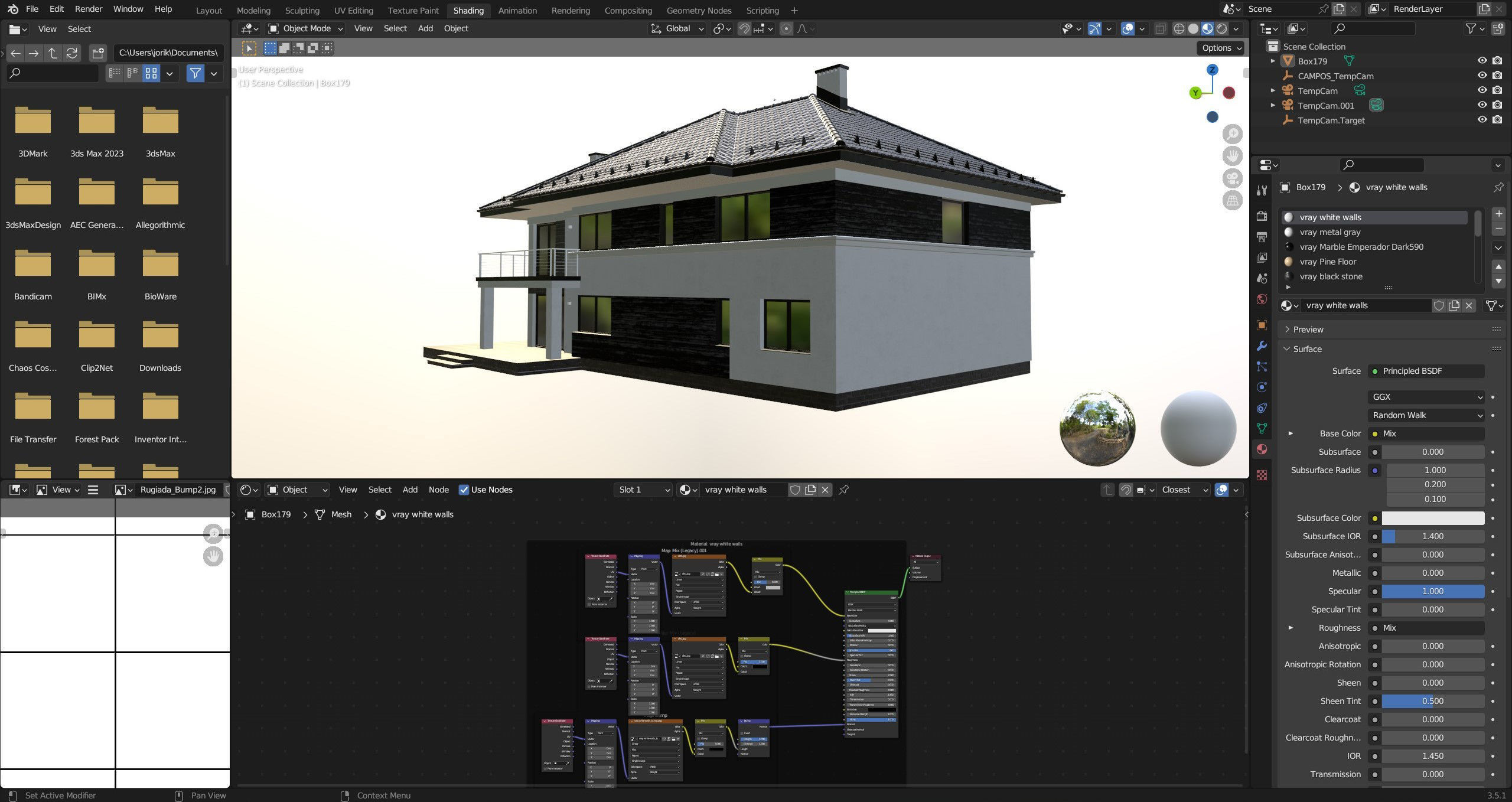 Modern house v80 with Blender file 3D model_10