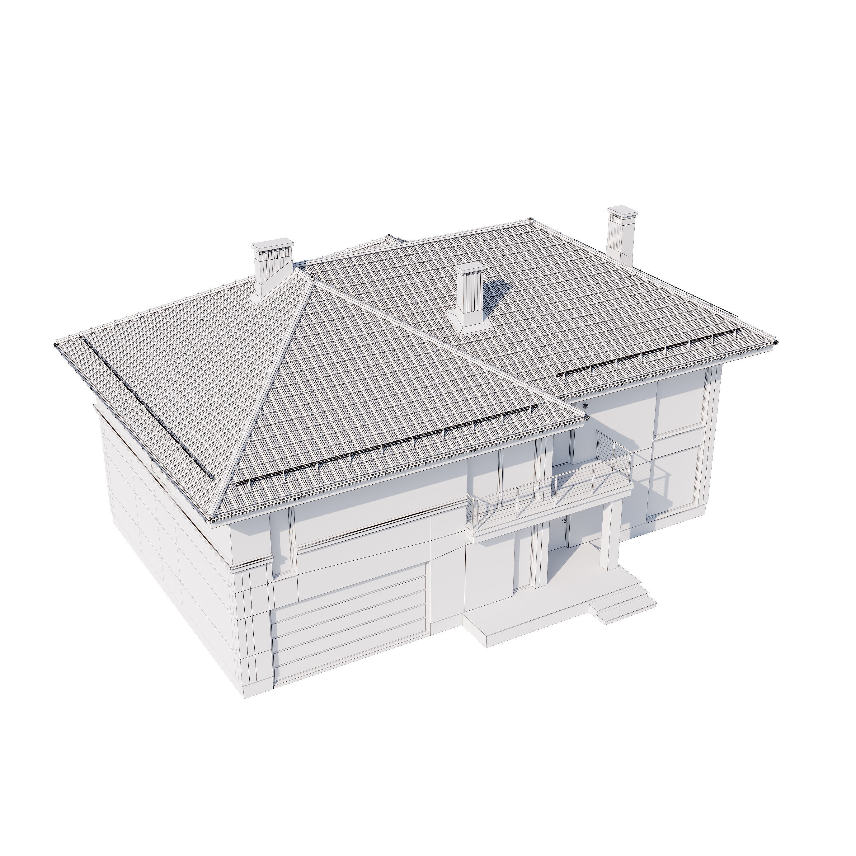 Modern house v80 with Blender file 3D model_31