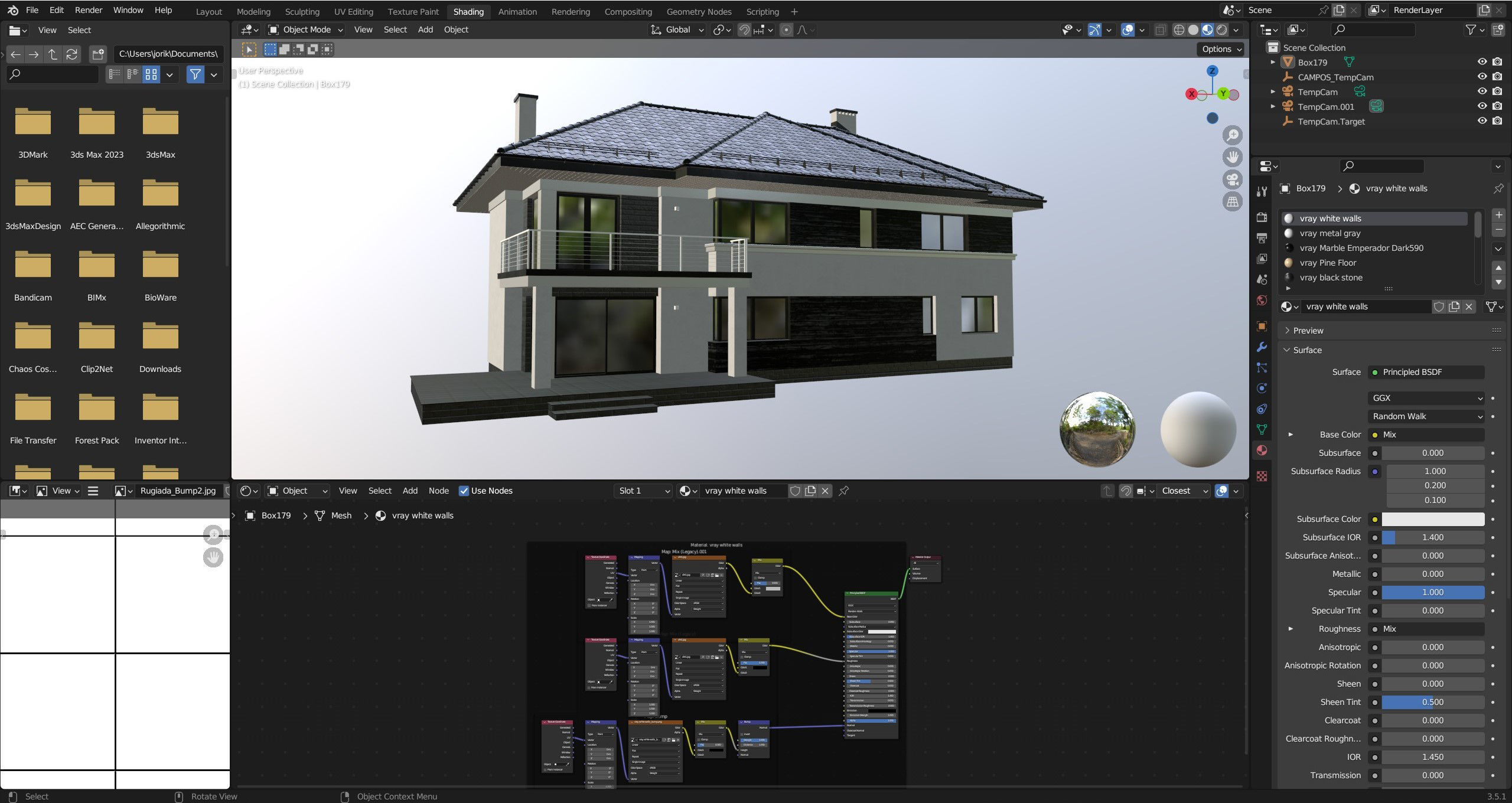 Modern house v80 with Blender file 3D model_9