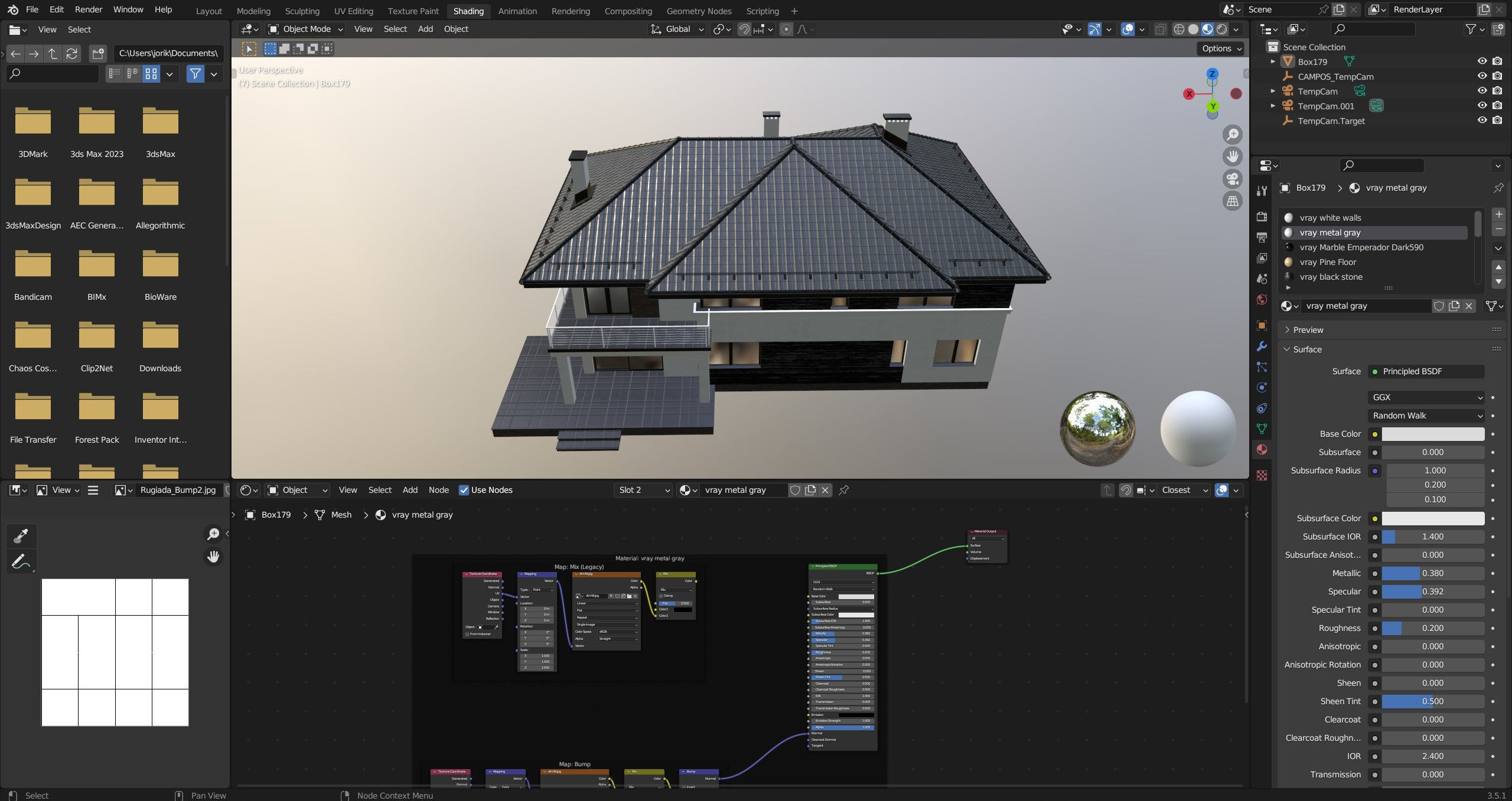 Modern house v80 with Blender file 3D model_13