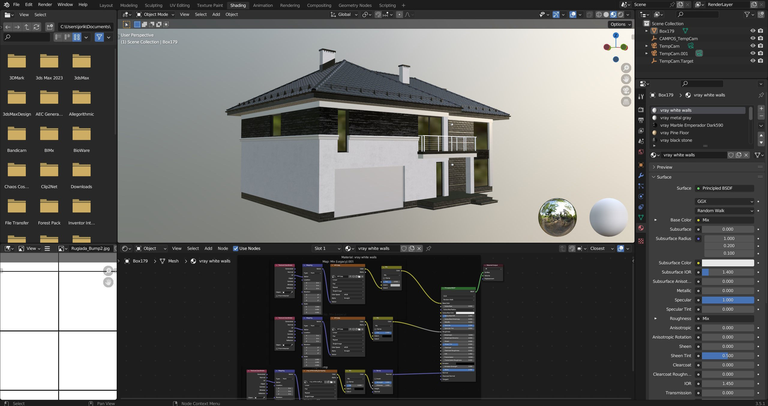 Modern house v80 with Blender file 3D model_11