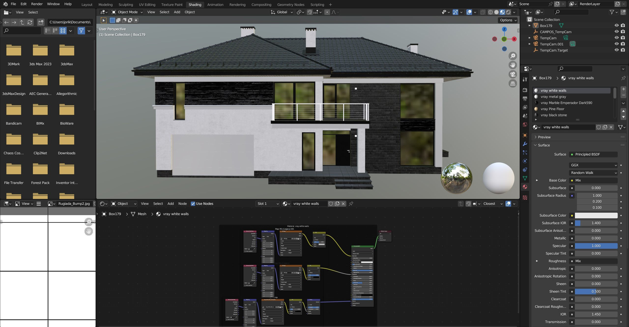 Modern house v80 with Blender file 3D model_8