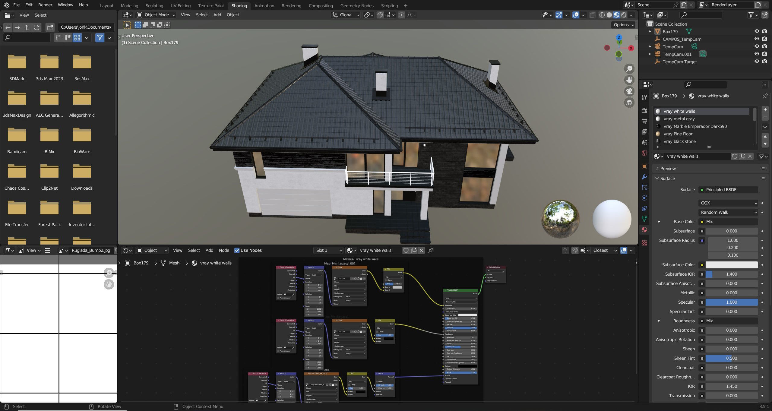 Modern house v80 with Blender file 3D model_12