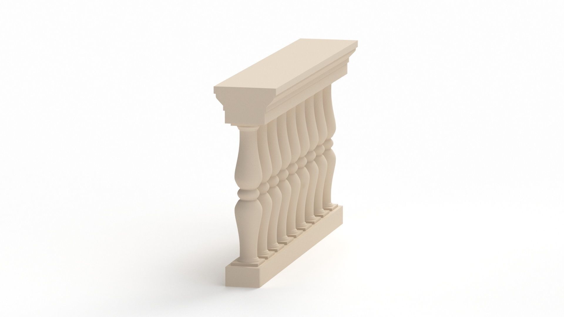 Classical Balustrade 3D model_4