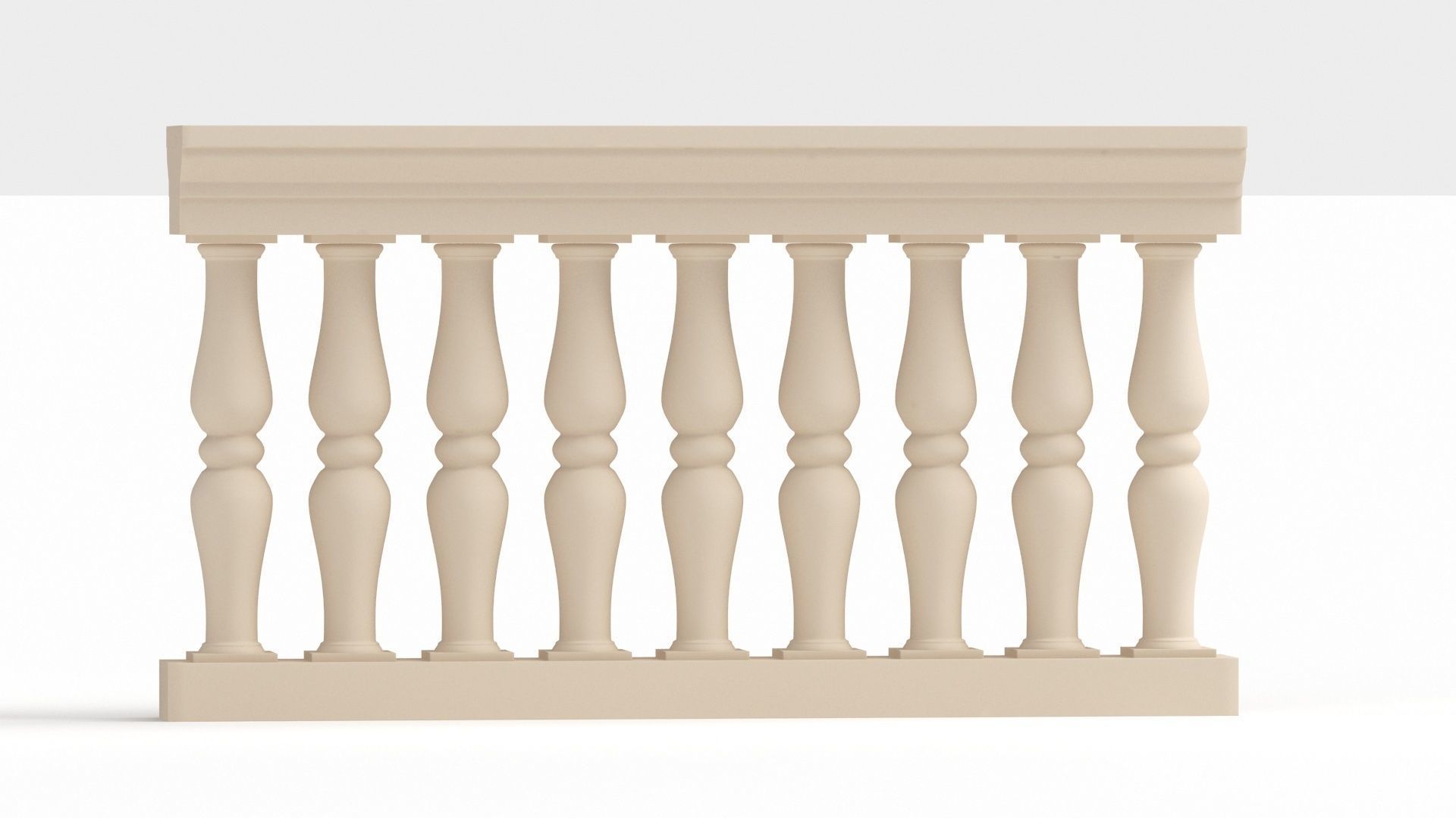 Classical Balustrade 3D model_5