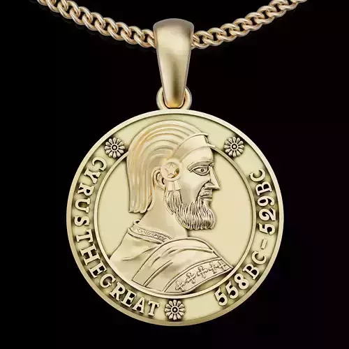 Cyrus the great pendant printable jewelry model