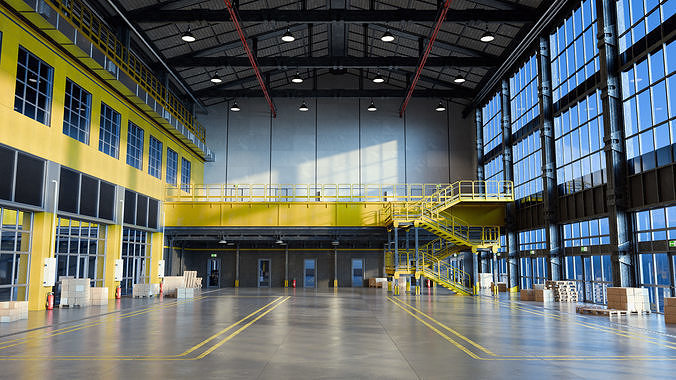 Modern Warehouse 3D Model - blend fbx obj 3D model