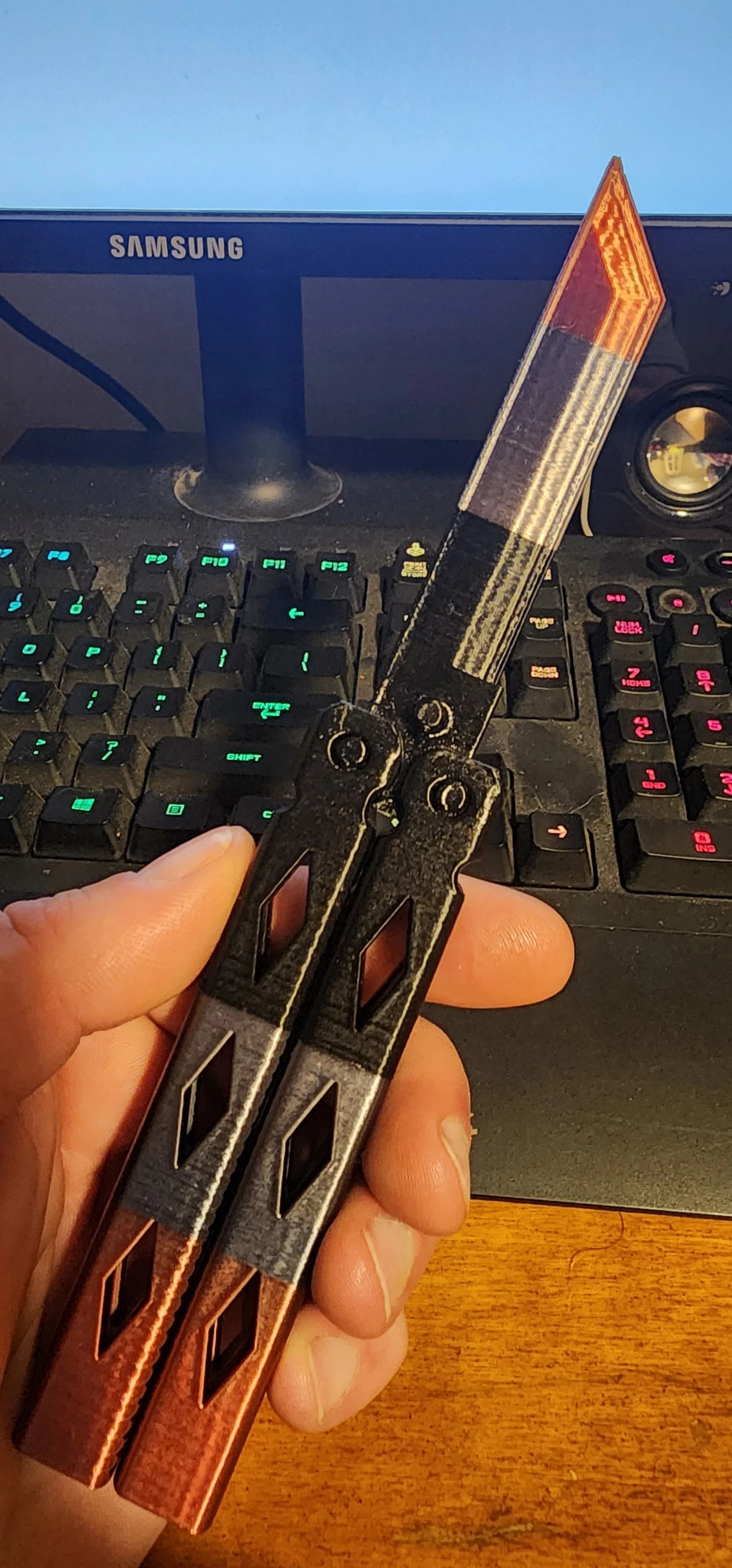 Butterfly Knife 3D print model_6