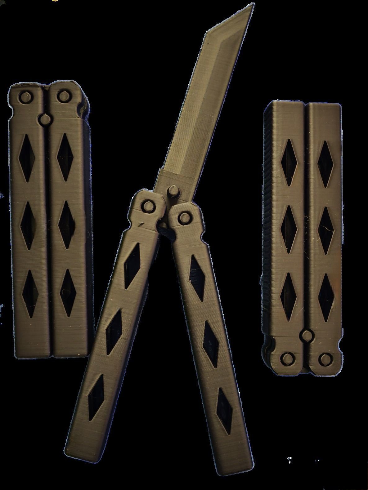 Butterfly Knife 3D print model_10