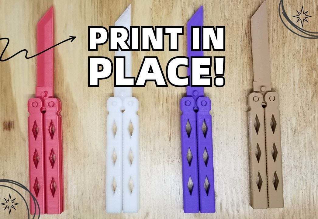 Butterfly Knife 3D print model_1