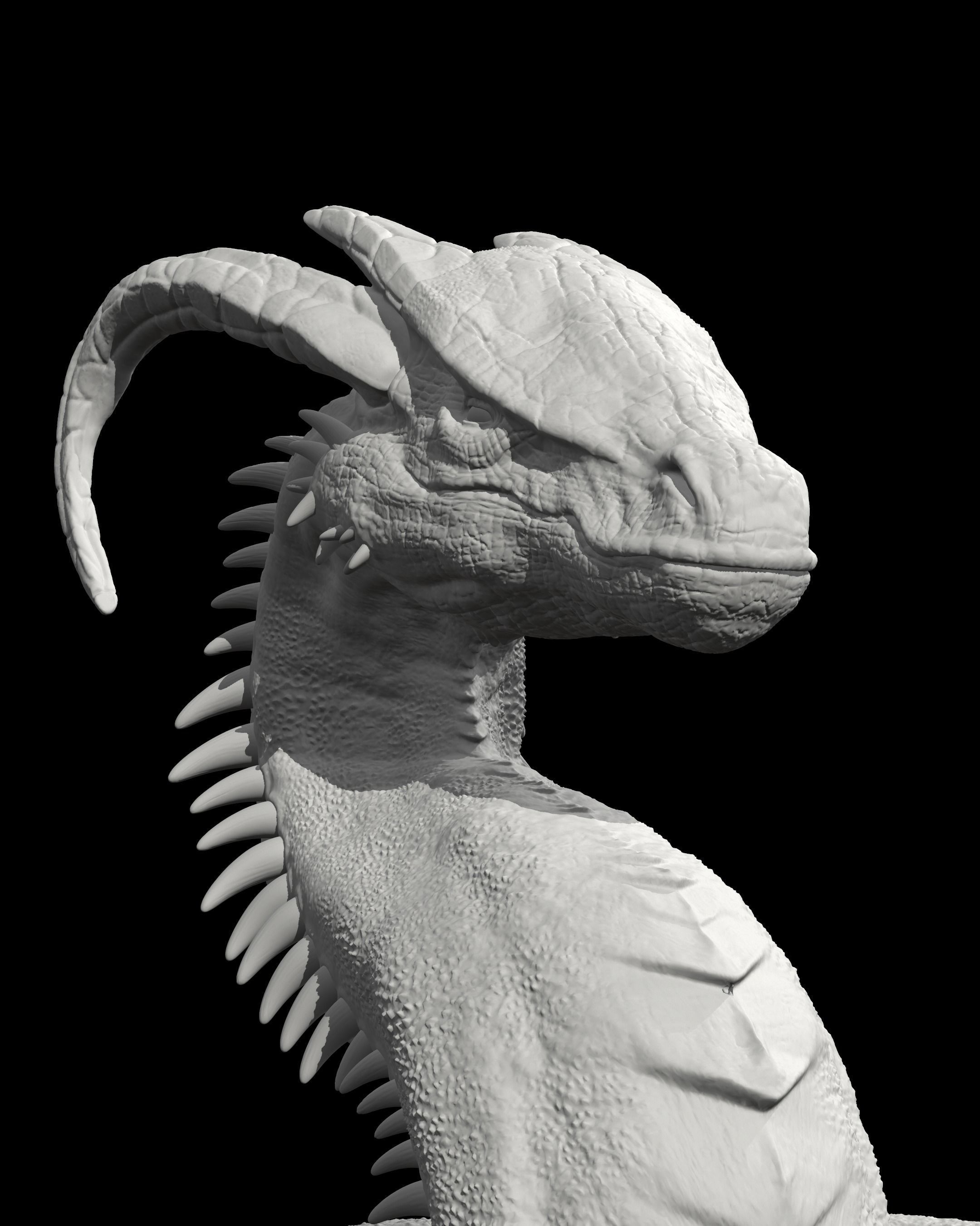 DRAGON IN A WELL- MYTHOLOGICAL DECORATION 3D print model_3