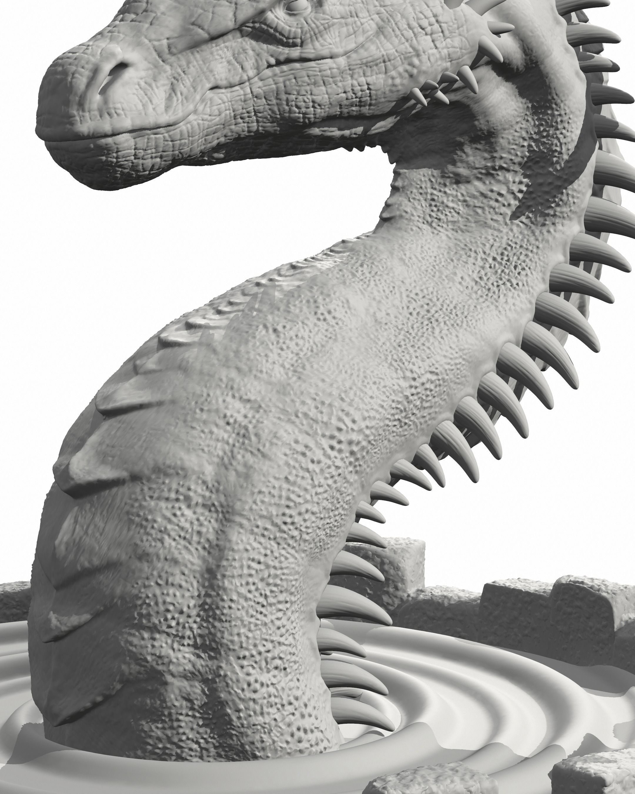 DRAGON IN A WELL- MYTHOLOGICAL DECORATION 3D print model_20