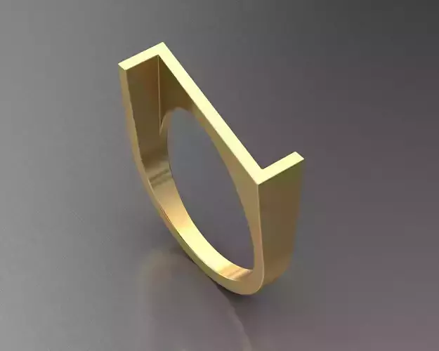 Alfabe yuzuk Z harfi 3D print model
