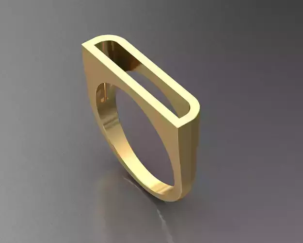 Alfabe yuzuk D harfi 3D print model