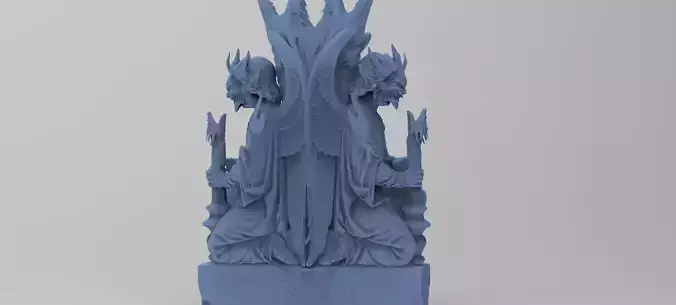 Staff of the serpent Stone pedastal