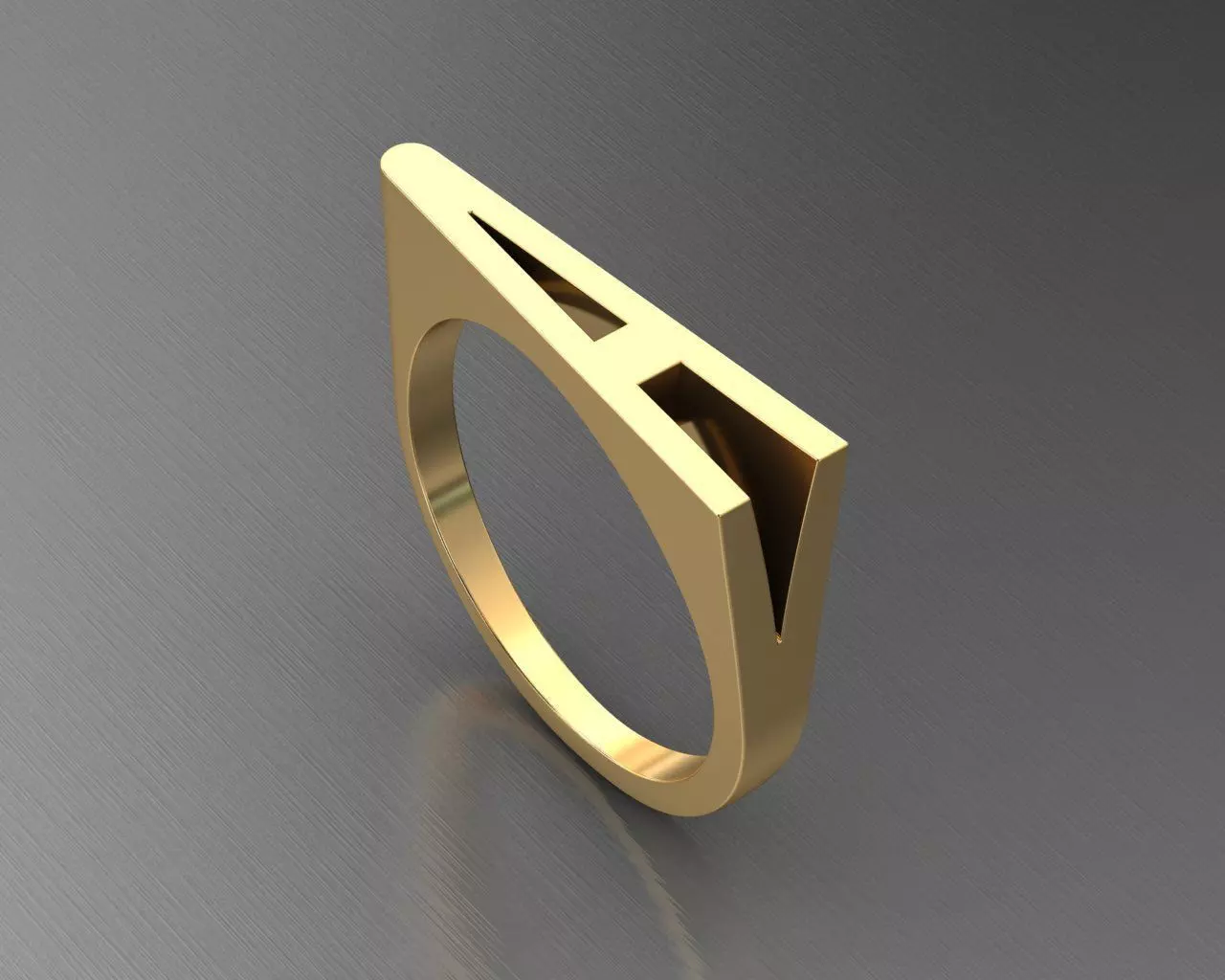 Alfabe yuzuk A harfi 3D print model