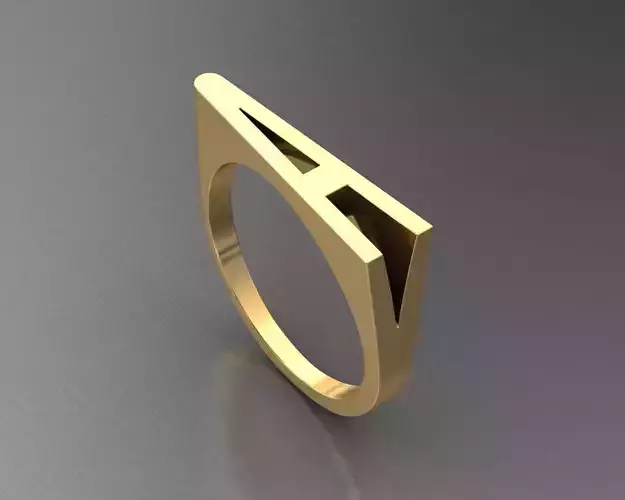 Alfabe yuzuk A harfi 3D print model