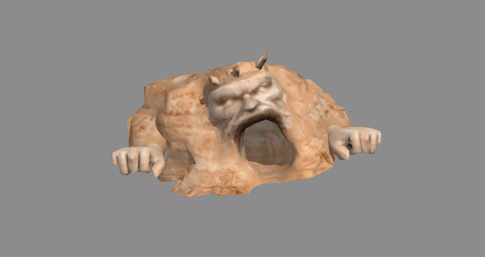 Entrance to a mysterious cave in the desert - Cave - Dungeons Low-poly 3D model_0