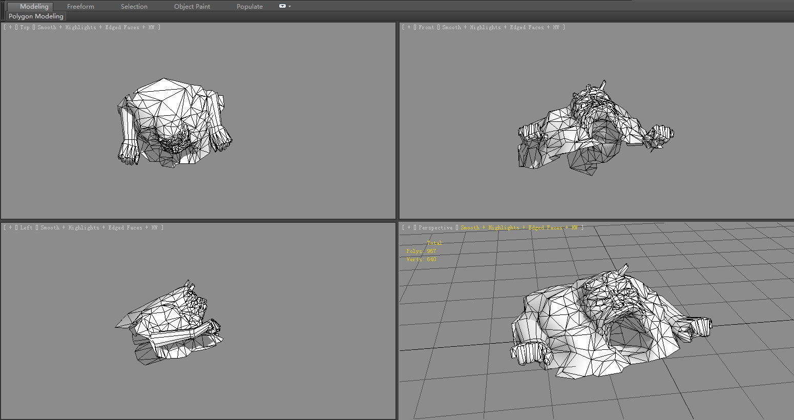 Entrance to a mysterious cave in the desert - Cave - Dungeons Low-poly 3D model_5