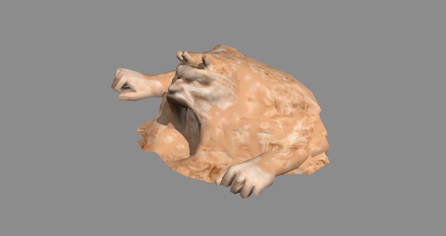 Entrance to a mysterious cave in the desert - Cave - Dungeons Low-poly 3D model_1