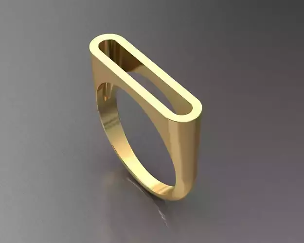 Alfabe yuzuk O harfi 3D print model