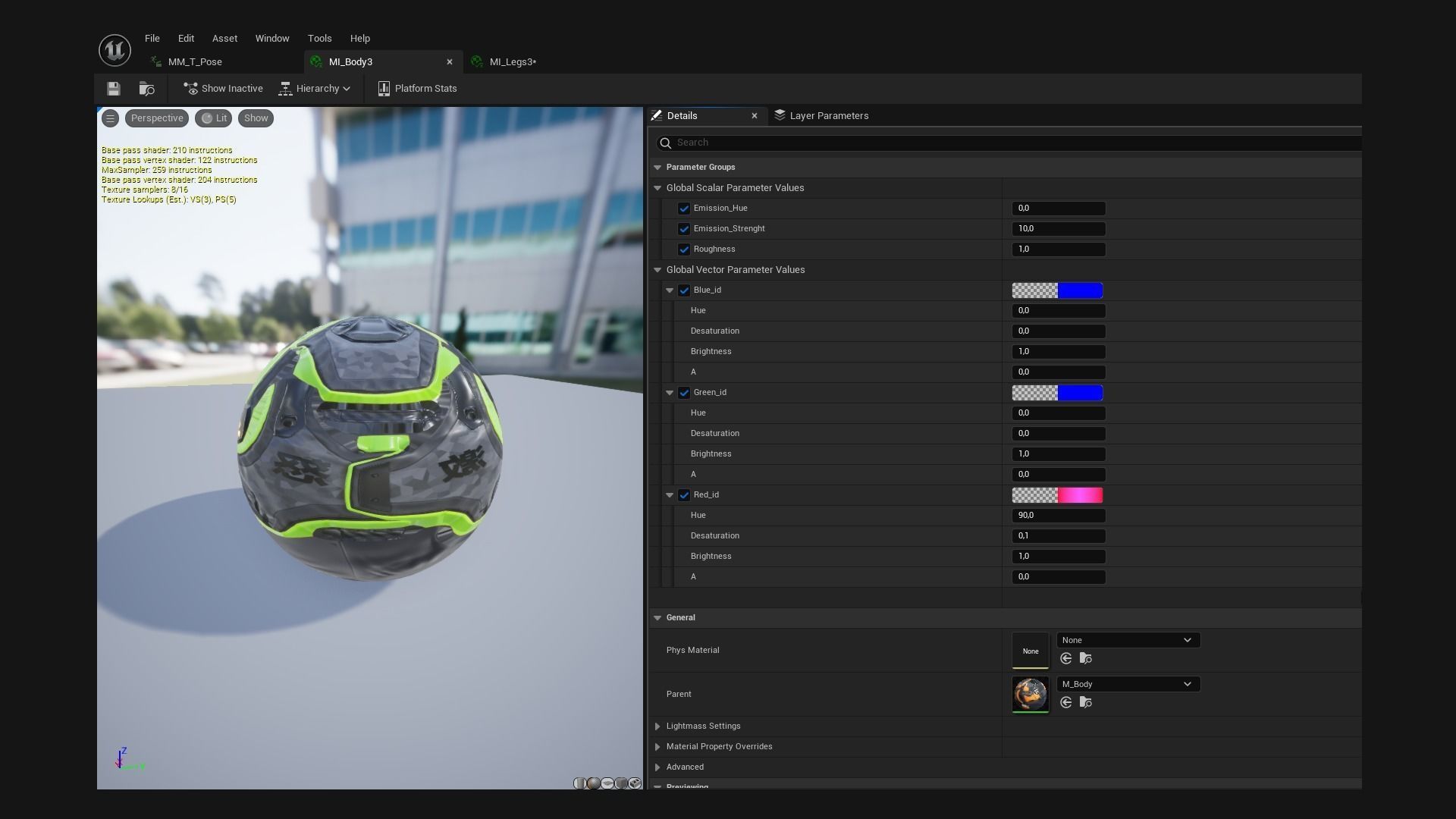 Game Ready Ninja Cyborg - Mannequin Rig UE5 Low-poly 3D model_11