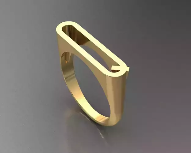 Alfabe yuzuk Q harfi 3D print model