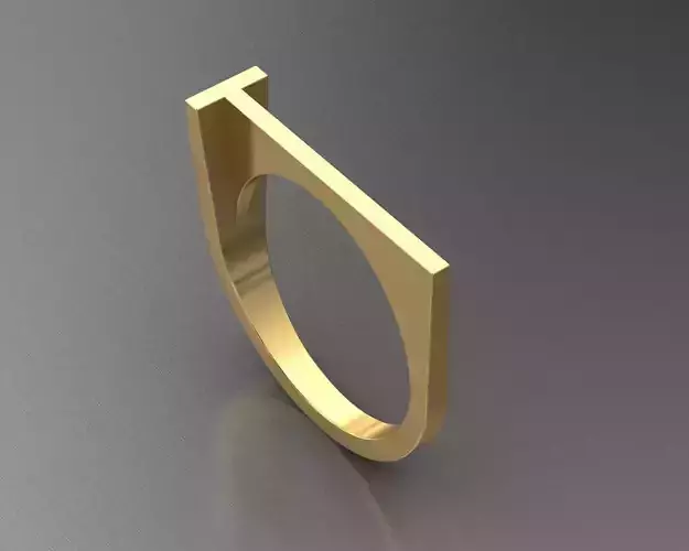 Alfabe yuzuk T harfi 3D print model