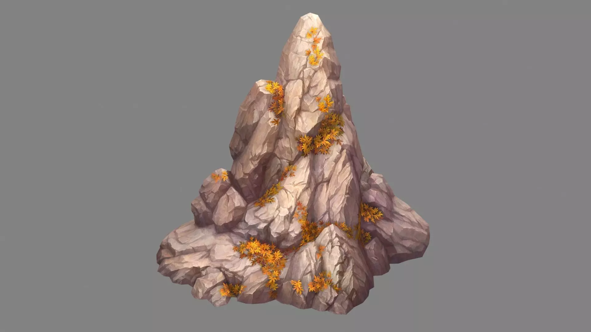 Deciduous boulders - mountains - rock - stone Low-poly 3D model