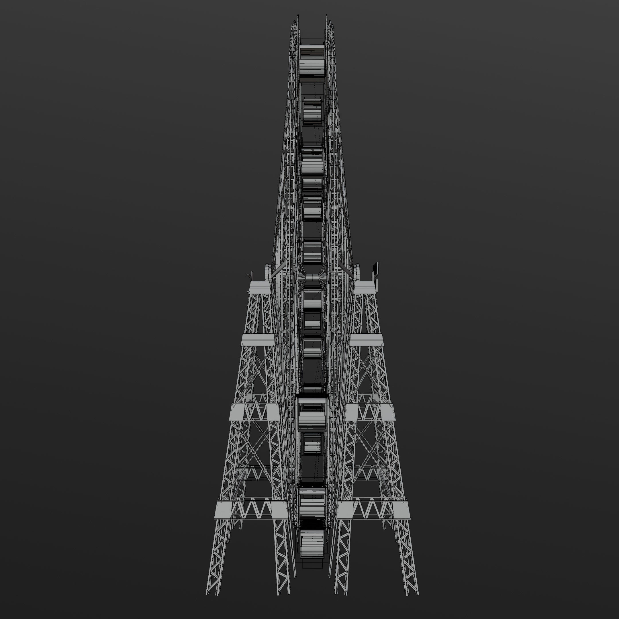 Wonder Wheel - Ferris Wheel 3D model_8