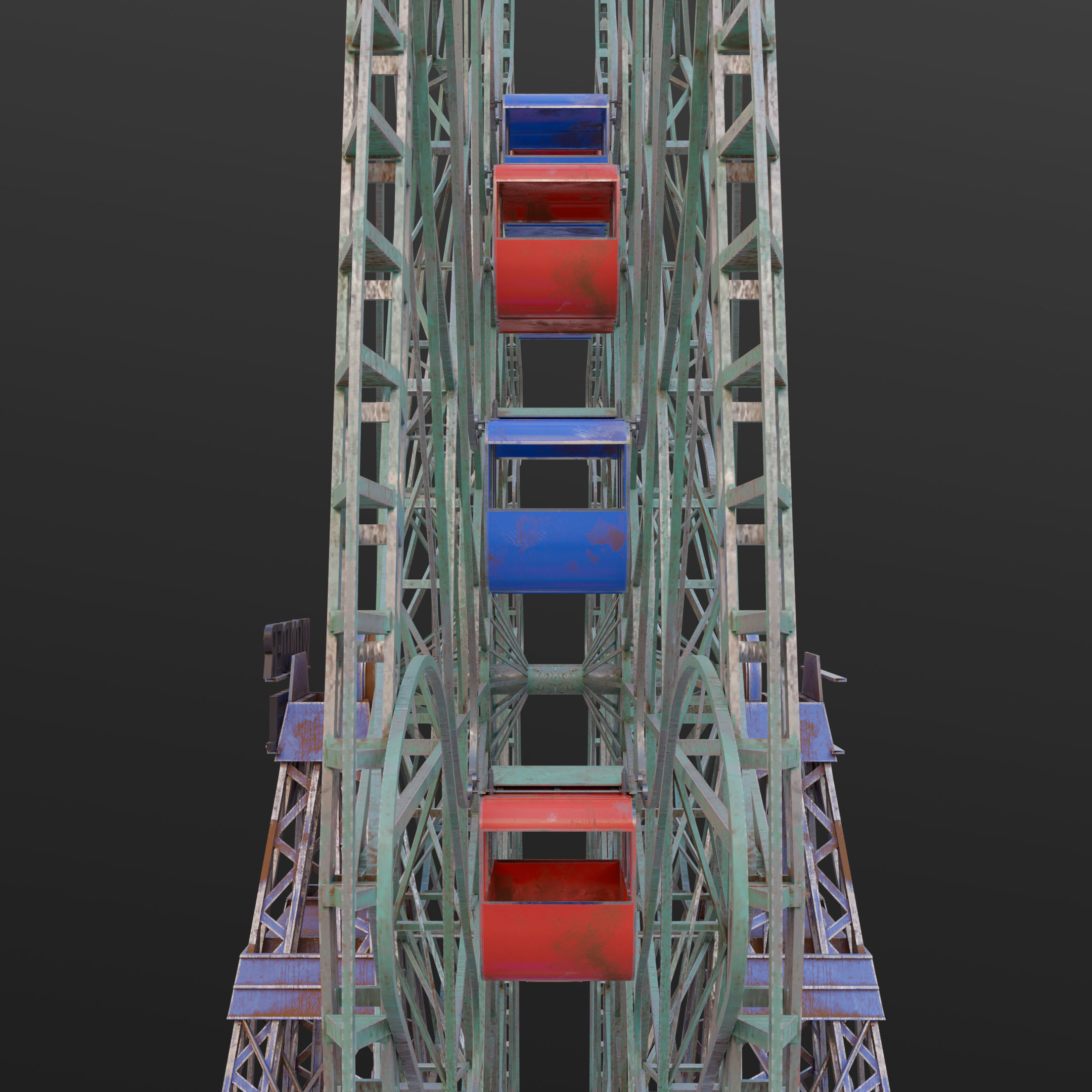 Wonder Wheel - Ferris Wheel 3D model_2