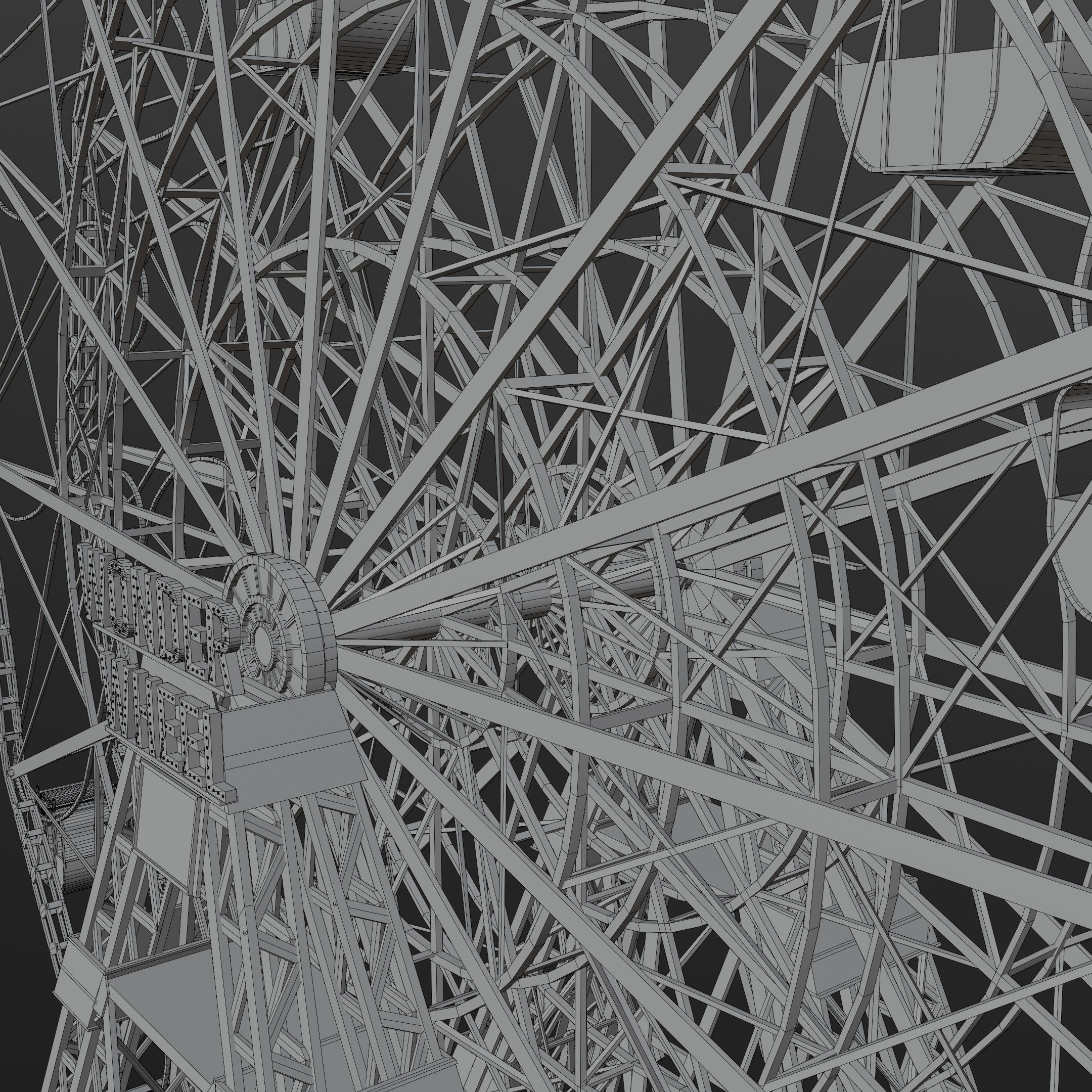 Wonder Wheel - Ferris Wheel 3D model_9