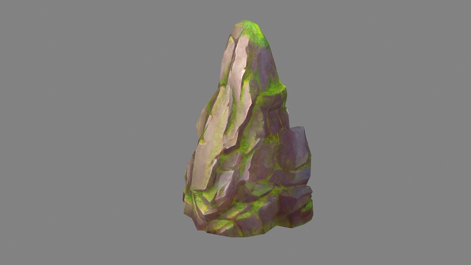 Moss boulders - A - mountains - rock - stone Low-poly 3D model_2