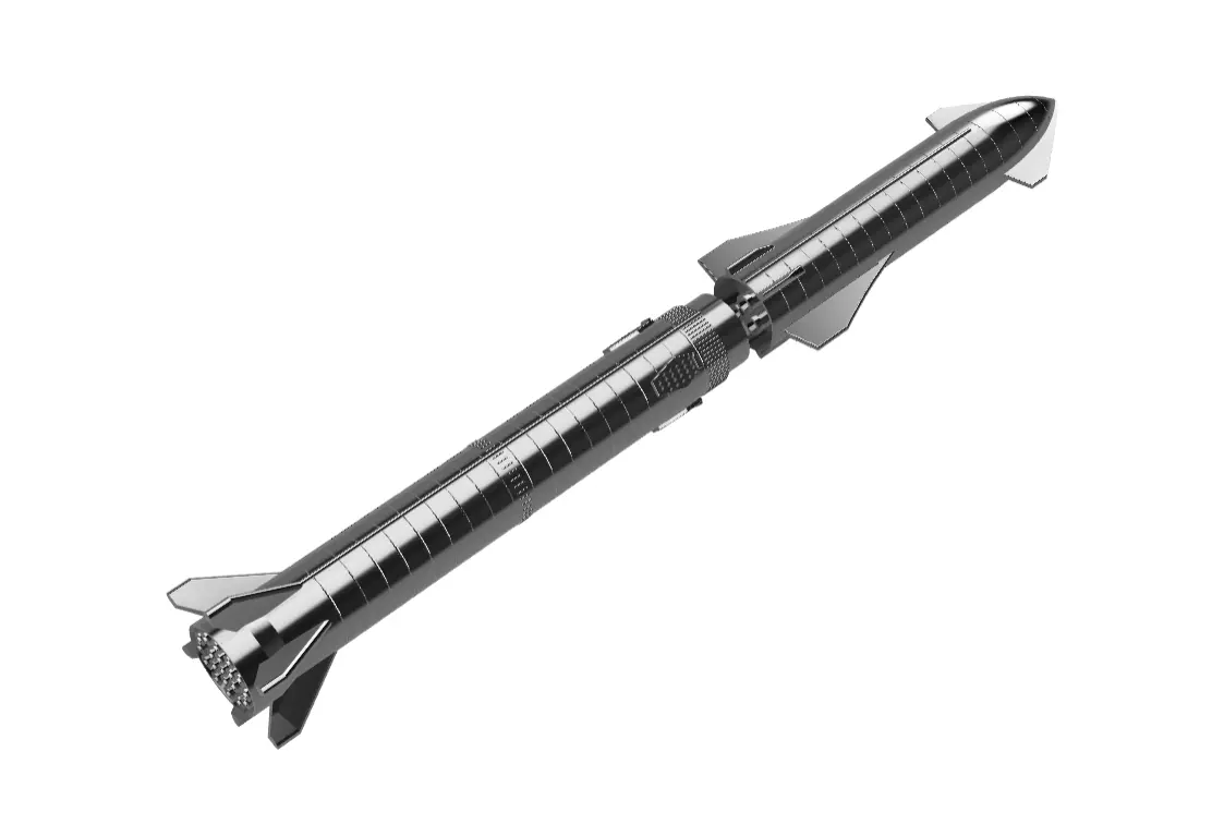 SpaceX Starship and SuperHeavy Connectable STL 3MF 3D print model